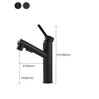 Bathroom vessel faucet high arc three-way spout single-handle faucet with pull-out sprayer