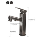 Bathroom vessel faucet high arc three-way spout single-handle faucet with pull-out sprayer