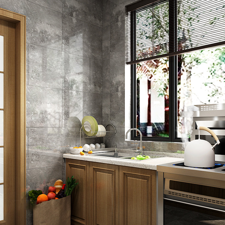 Polygon Field Peel and Stick Back Wall Tile PVC Peel and Stick Tile for the Kitchen