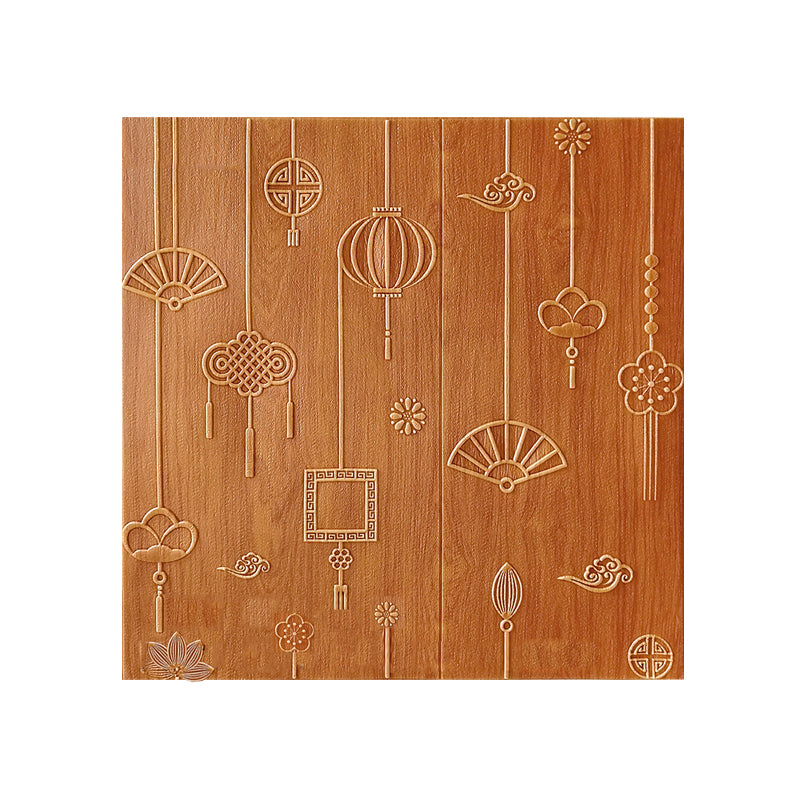 Contemporary Wall Panels Self-Adhesive Waterproof Cartoon 3D Print Wall Covering