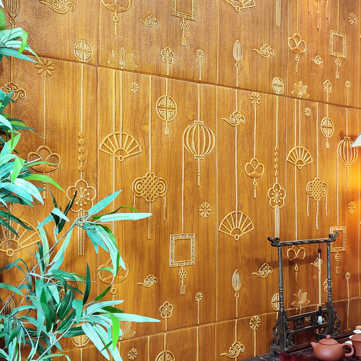 Contemporary Wall Panels Self-Adhesive Waterproof Cartoon 3D Print Wall Covering