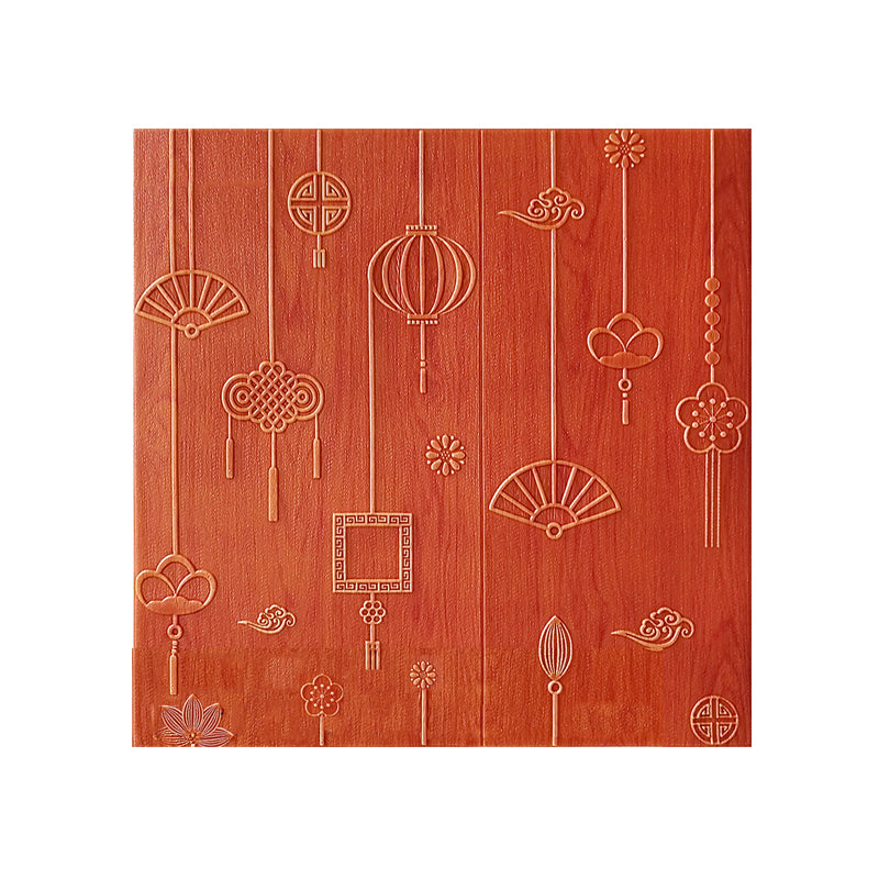 Contemporary Wall Panels Self-Adhesive Waterproof Cartoon 3D Print Wall Covering