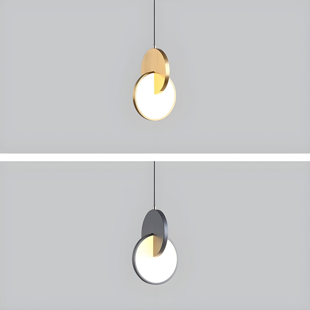 Modern Scandinavian LED Pendant Lamp with Round Frame and Warm Glow