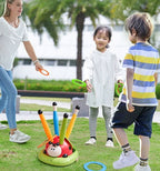 3-in-1 activity set for children with rope skipping, ring toss and pedal rocket