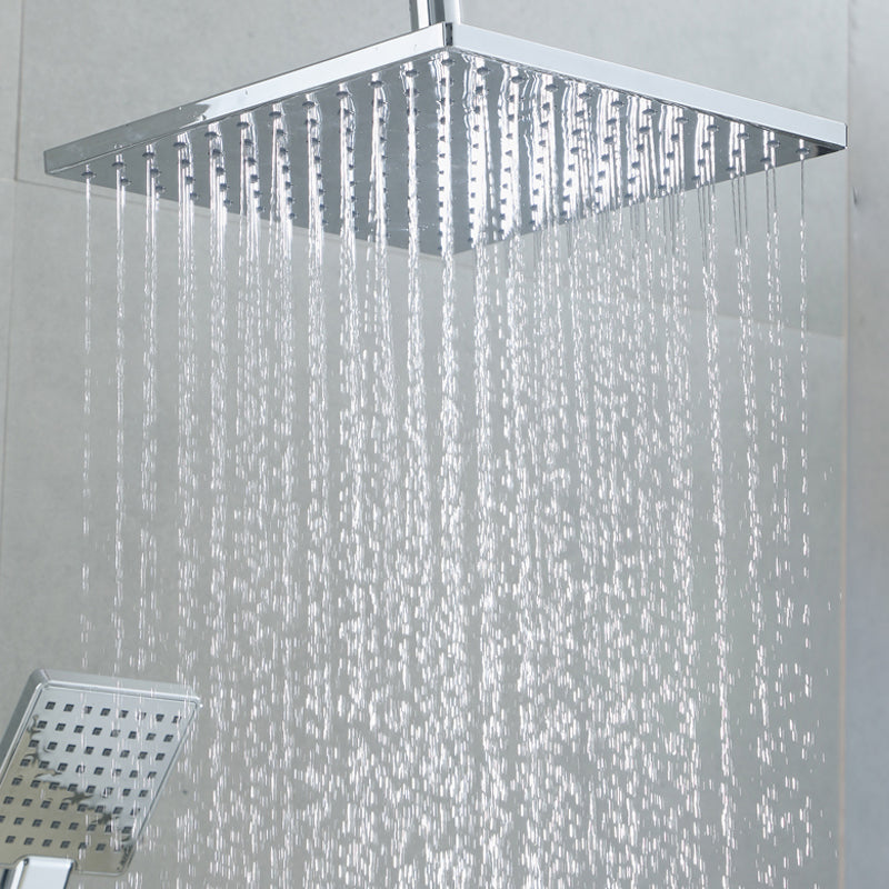 Square Shower Head Combo Large Shower Head with Hand Shower