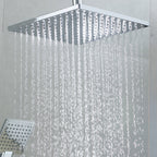 Square Shower Head Combo Large Shower Head with Hand Shower