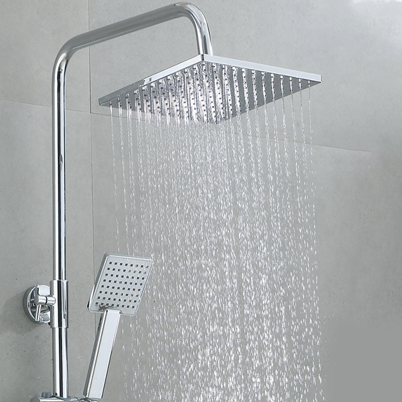 Square Shower Head Combo Large Shower Head with Hand Shower