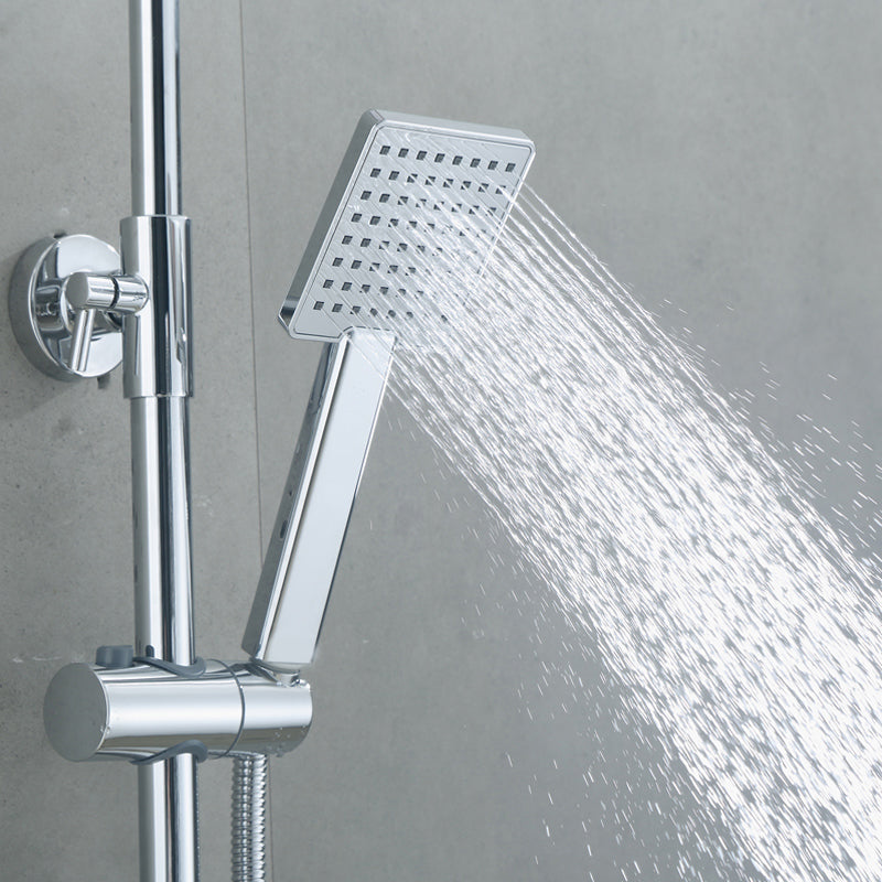 Square Shower Head Combo Large Shower Head with Hand Shower