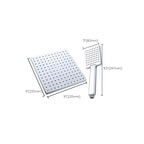 Square Shower Head Combo Large Shower Head with Hand Shower