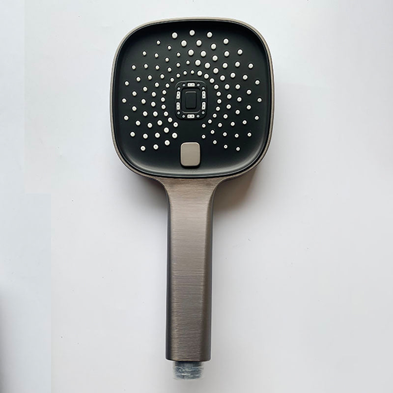 Black Large Shower Head Standard Spray Pattern with Hand Shower