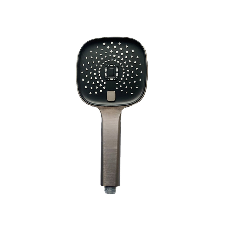 Black Large Shower Head Standard Spray Pattern with Hand Shower