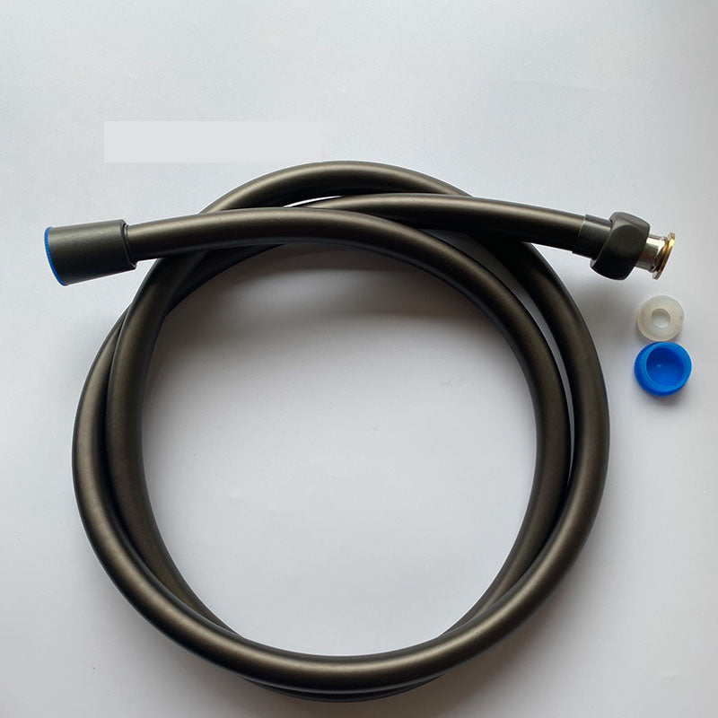 Black Large Shower Head Standard Spray Pattern with Hand Shower