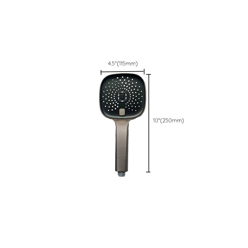 Black Large Shower Head Standard Spray Pattern with Hand Shower