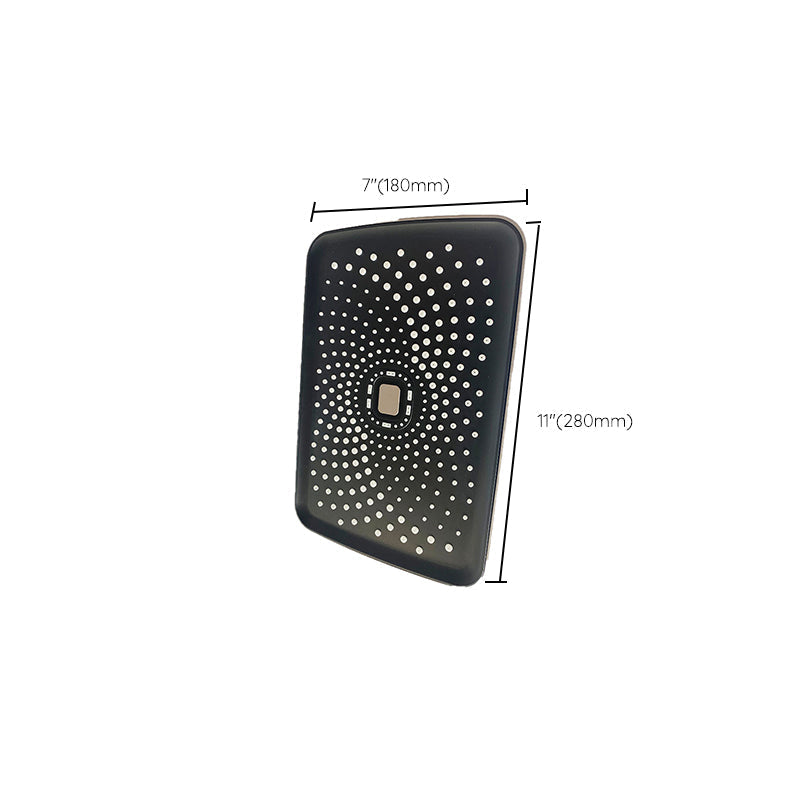 Black Large Shower Head Standard Spray Pattern with Hand Shower