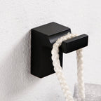 Black Bathroom Accessories Hardware Set with Towel Bar and Bathroom Shelf