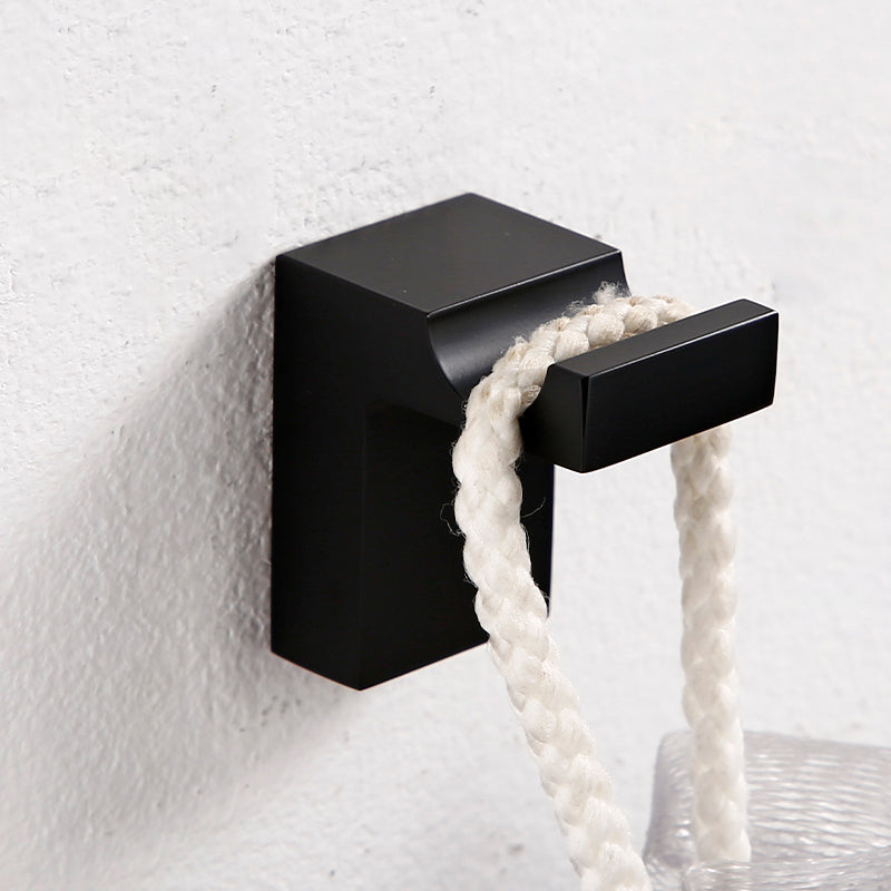 Black Bathroom Accessories Hardware Set with Towel Bar and Bathroom Shelf