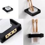 Black Bathroom Accessories Hardware Set with Towel Bar and Bathroom Shelf