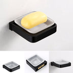 Black Bathroom Accessories Hardware Set with Towel Bar and Bathroom Shelf