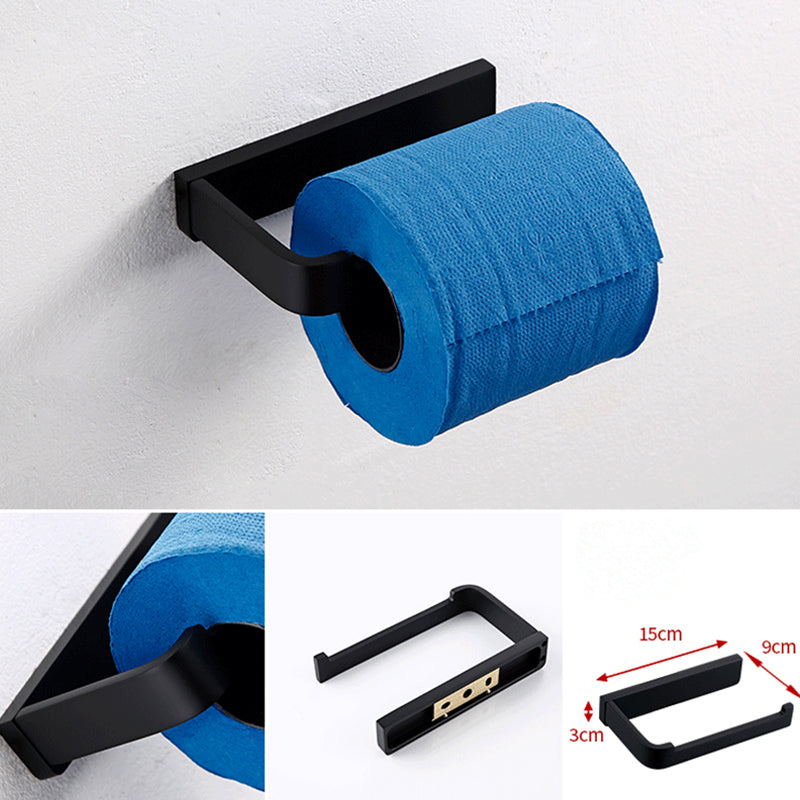 Black Bathroom Accessories Hardware Set with Towel Bar and Bathroom Shelf