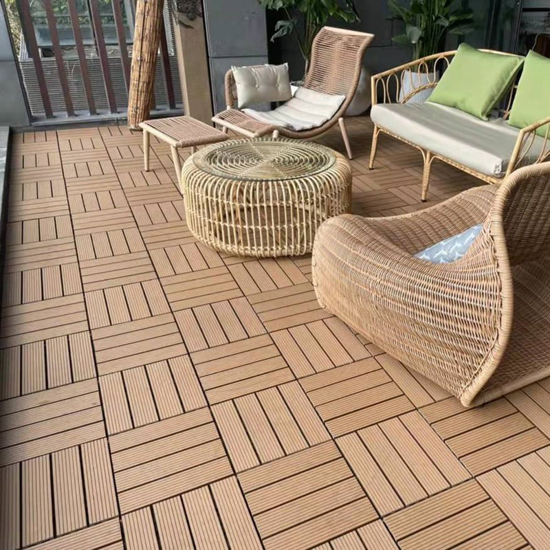 12" X 12" Deck/Patio floor tiles 4-Slat Square for outdoor patio tiles