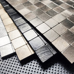 Mosaic Tile Wallpaper Contemporary Peel and Stick Wallpaper with Square Shape