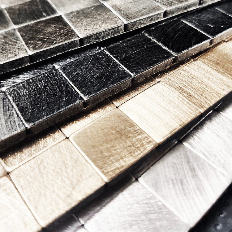 Mosaic Tile Wallpaper Contemporary Peel and Stick Wallpaper with Square Shape
