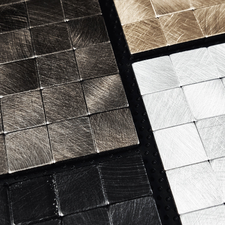 Mosaic Tile Wallpaper Contemporary Peel and Stick Wallpaper with Square Shape