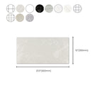 Waterproof removable field tile wallpaper and adhesive wall tile in rectangular shape