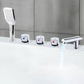Contemporary Style Bathroom Faucet Metal Deck Mounted Bathroom Faucet