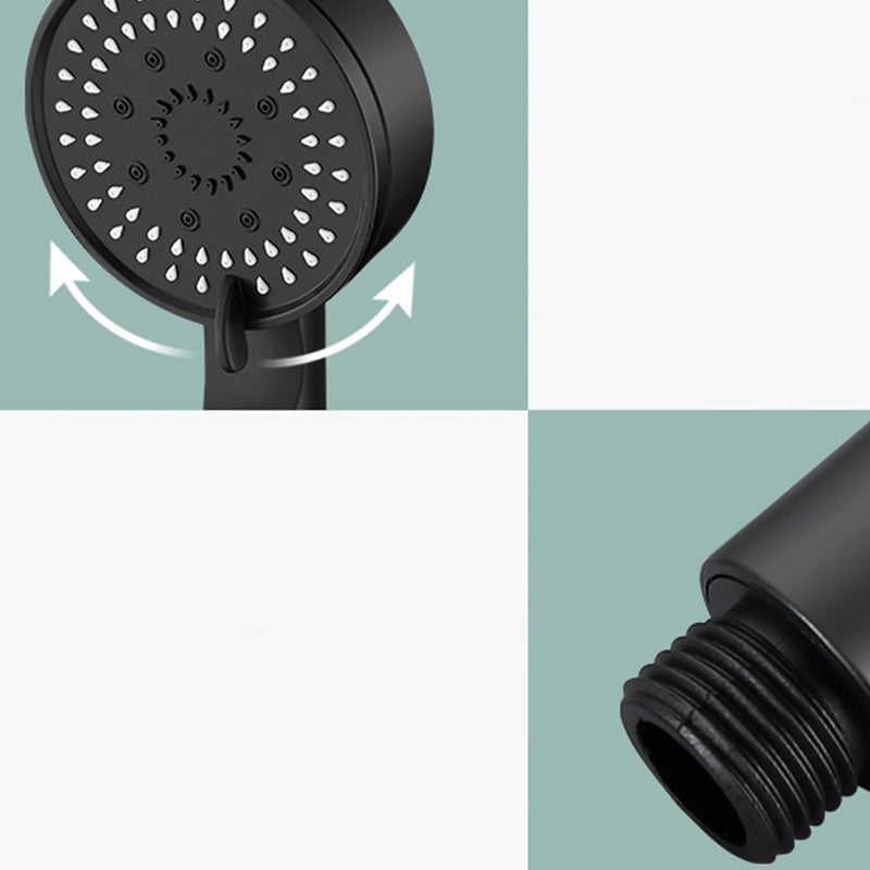 Modern Round Hand Shower Medium Flow 5 Spray Wall Mount Hand Shower
