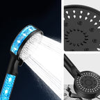 Modern Round Hand Shower Medium Flow 5 Spray Wall Mount Hand Shower