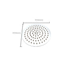 Large Shower Head 304 Stainless Steel Standard Spray Pattern Fixed Shower Head