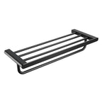 Contemporary bathroom accessory single piece or in set made of black metal