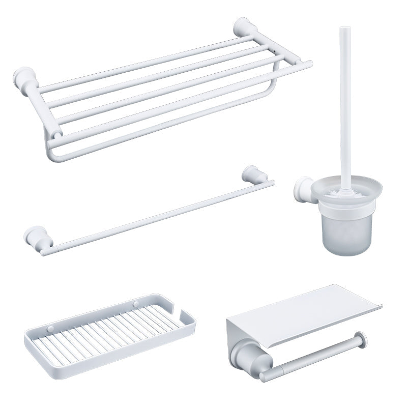 Contemporary white bathroom accessories as a single piece or in a set
