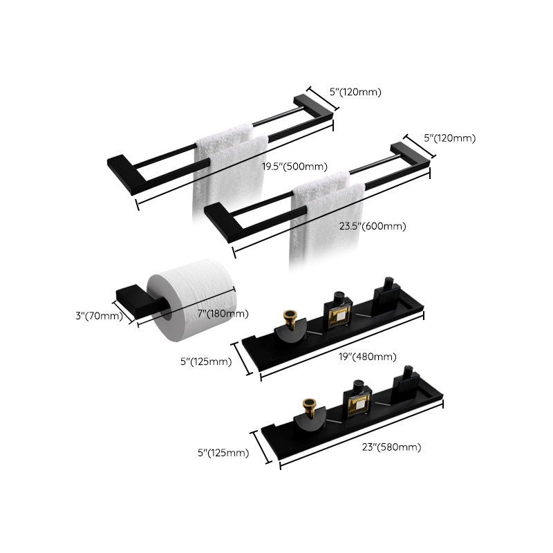 Contemporary Bathroom Accessories As Individual Item Or As Set in Black