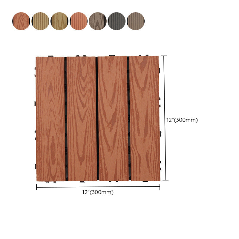 Wood deck board outdoor non-slip embossed floor panel