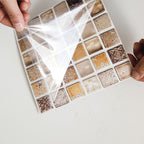 Plastic Peel & Stick Mosaic Tiles Mosaic Wallpaper with Square Shape