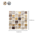Plastic Peel & Stick Mosaic Tiles Mosaic Wallpaper with Square Shape