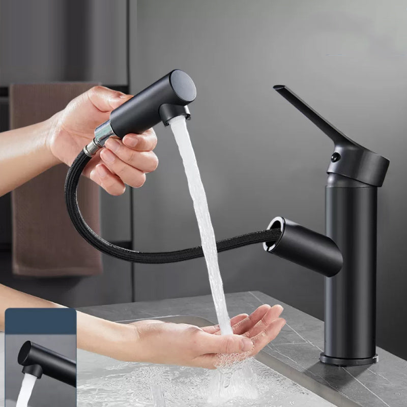 Bathroom Vessel Water Faucet Lever Handle 1 Hole Vessel Sink Faucet