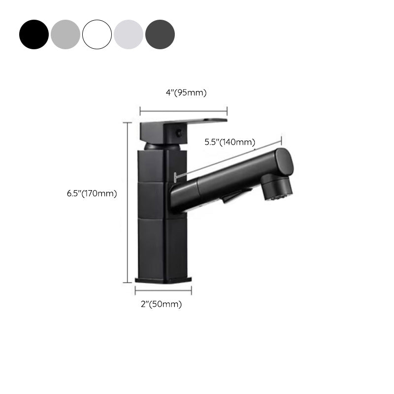 Bathroom Vessel Water Faucet Lever Handle 1 Hole Vessel Sink Faucet
