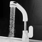 Modern Sink Faucet Pull-Down Lever Handle Brass Faucet Bathroom