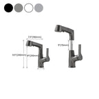 Modern Sink Faucet Pull-Down Lever Handle Brass Faucet Bathroom