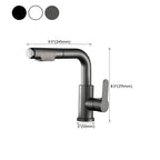 Modern Sink Faucet Pull-Down Lever Handle Brass Faucet Bathroom