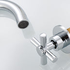 Contemporary Bathroom Faucet Deck Mount Copper Low Arc Swivel Roman Bathtub Faucet Set