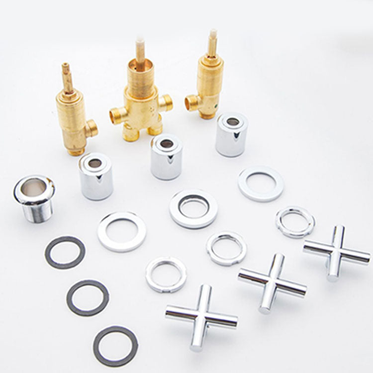 Contemporary Bathroom Faucet Deck Mount Copper Low Arc Swivel Roman Bathtub Faucet Set
