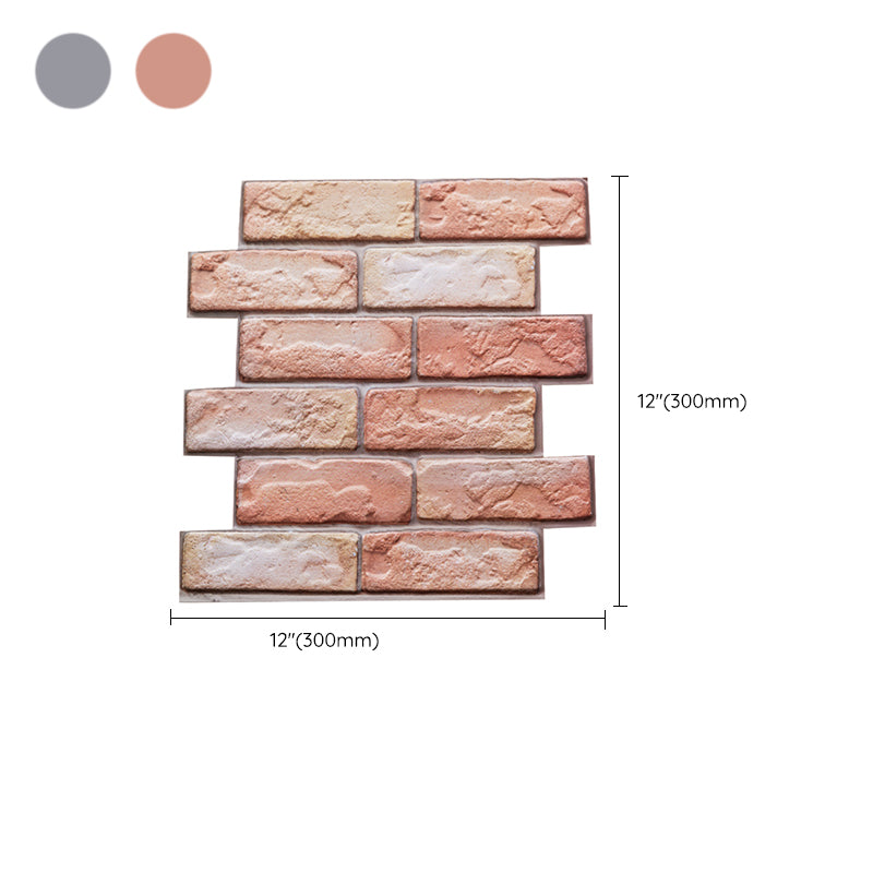 Modern 3D Brick Wall Panel Peel and Stick Waterproof Wall Covering