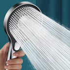 Modern Round Hand Shower Adjustable Spray Pattern Wall Mount Hand Shower