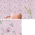 Modern Wall Panel 3D Floral Print Peel and Stick Waterproof Wall Covering