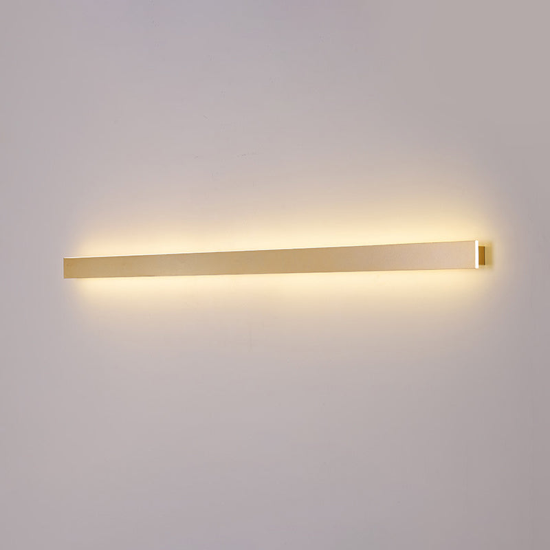 Simple linear wall lamp metal LED staircase wall light in gold, white/warm/natural light
