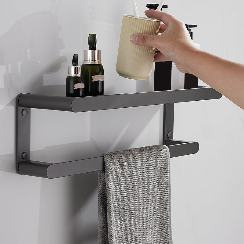 Modern Gray Bathroom Accessory As a Single Piece or As a Set Made of Metal